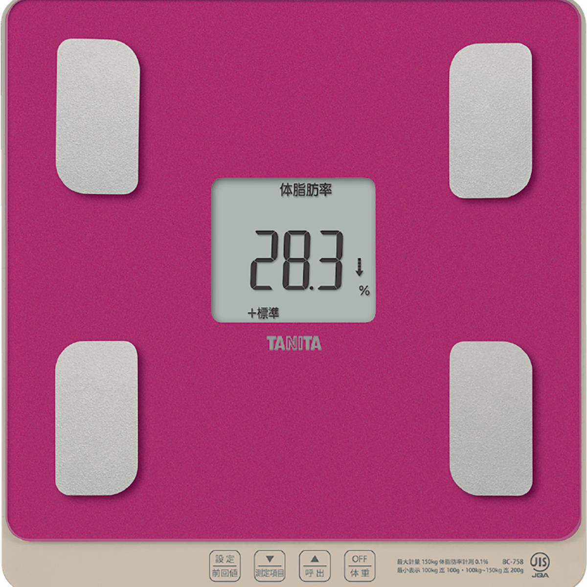 タニタ 体重計 BC-75Y ピンク - 健康管理・計測計