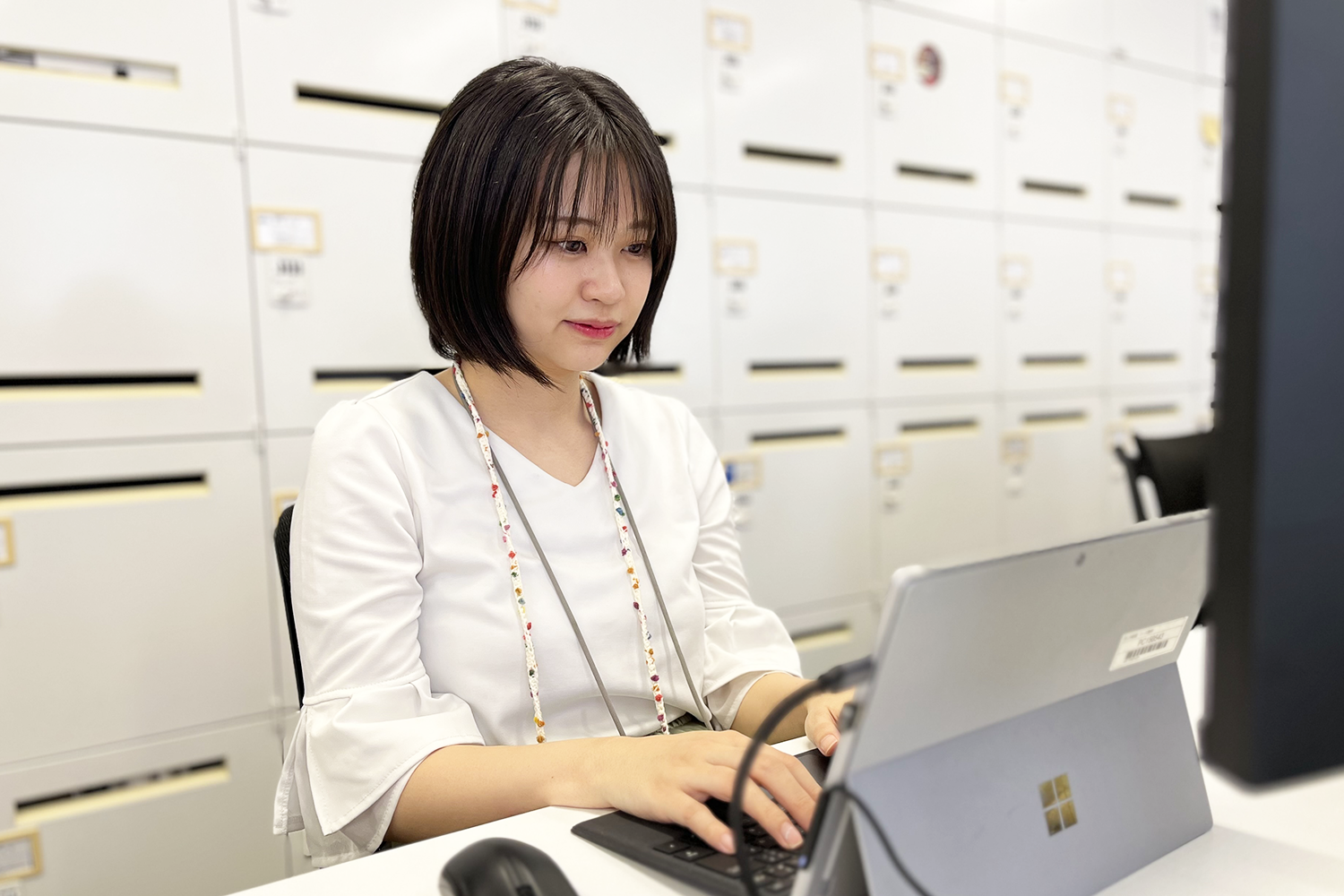 動画編集をしている様子