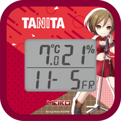 デジタル温湿度計 TT-CU ピアプロキャラクターズモデル カラー：MEIKO
