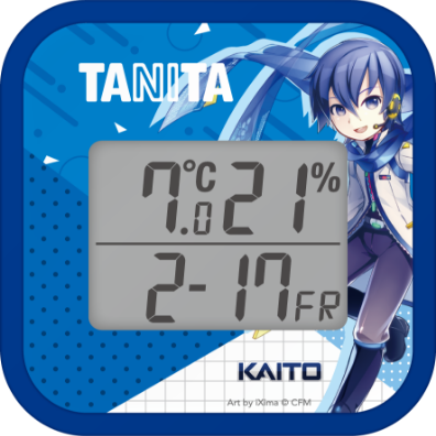 デジタル温湿度計 TT-CU ピアプロキャラクターズモデル カラー：KAITO