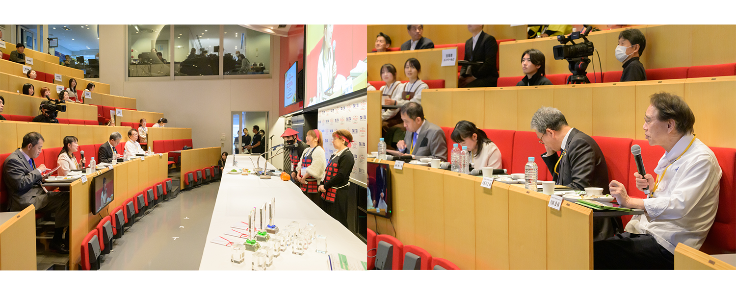 左：山梨県 【伊藤 有希】チーム試食審査の様子　右：参加者の想いがあふれるレシピをじっくりと審査