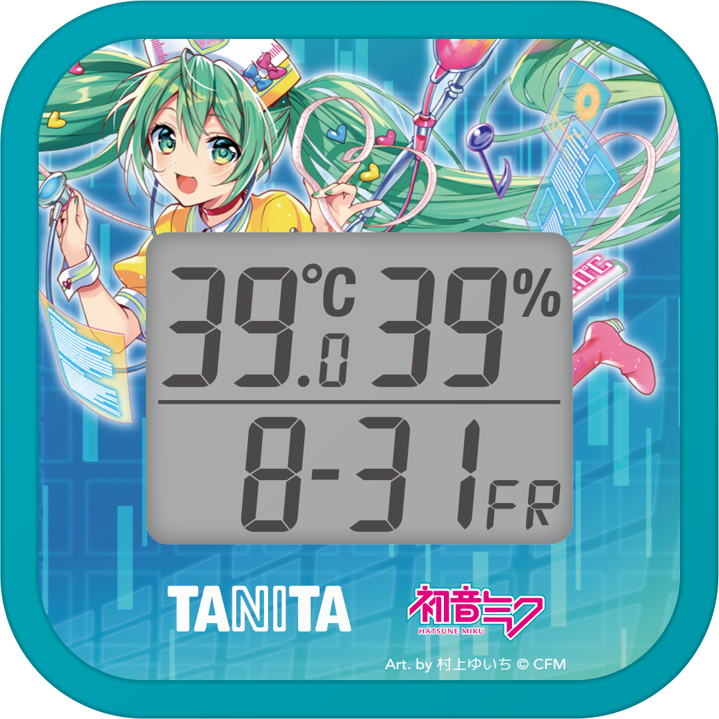 デジタル温湿度計 初音ミクモデル（ナースVer.）