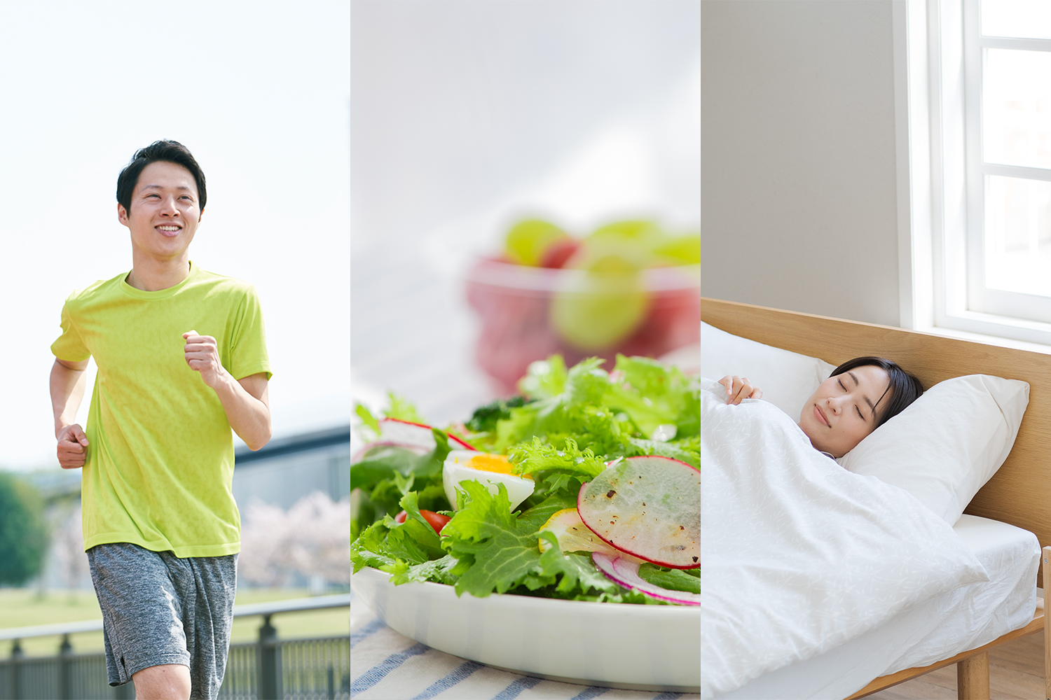 「身体活動」「食事」「休養」のイメージ画像