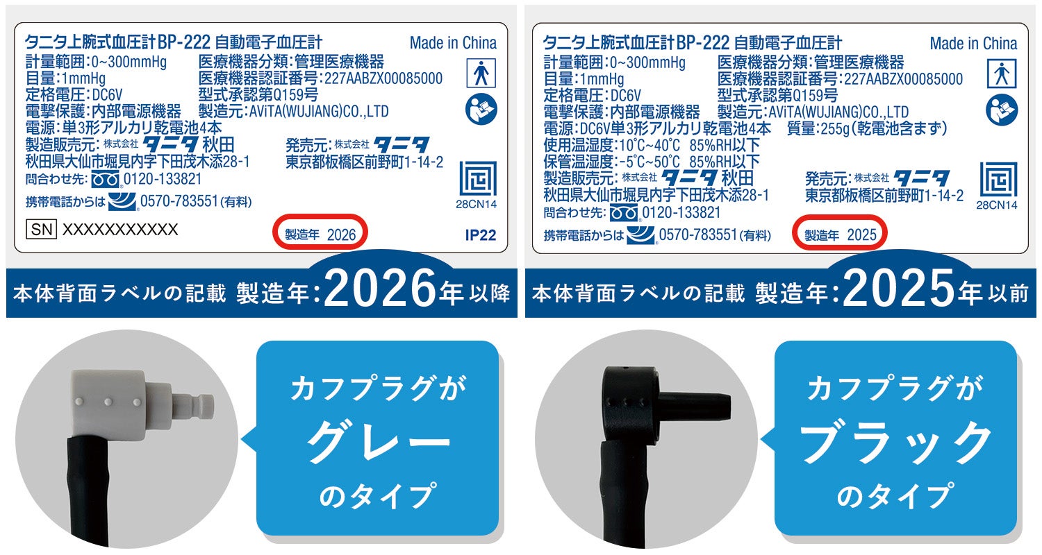 BP-222のカフプラグの画像